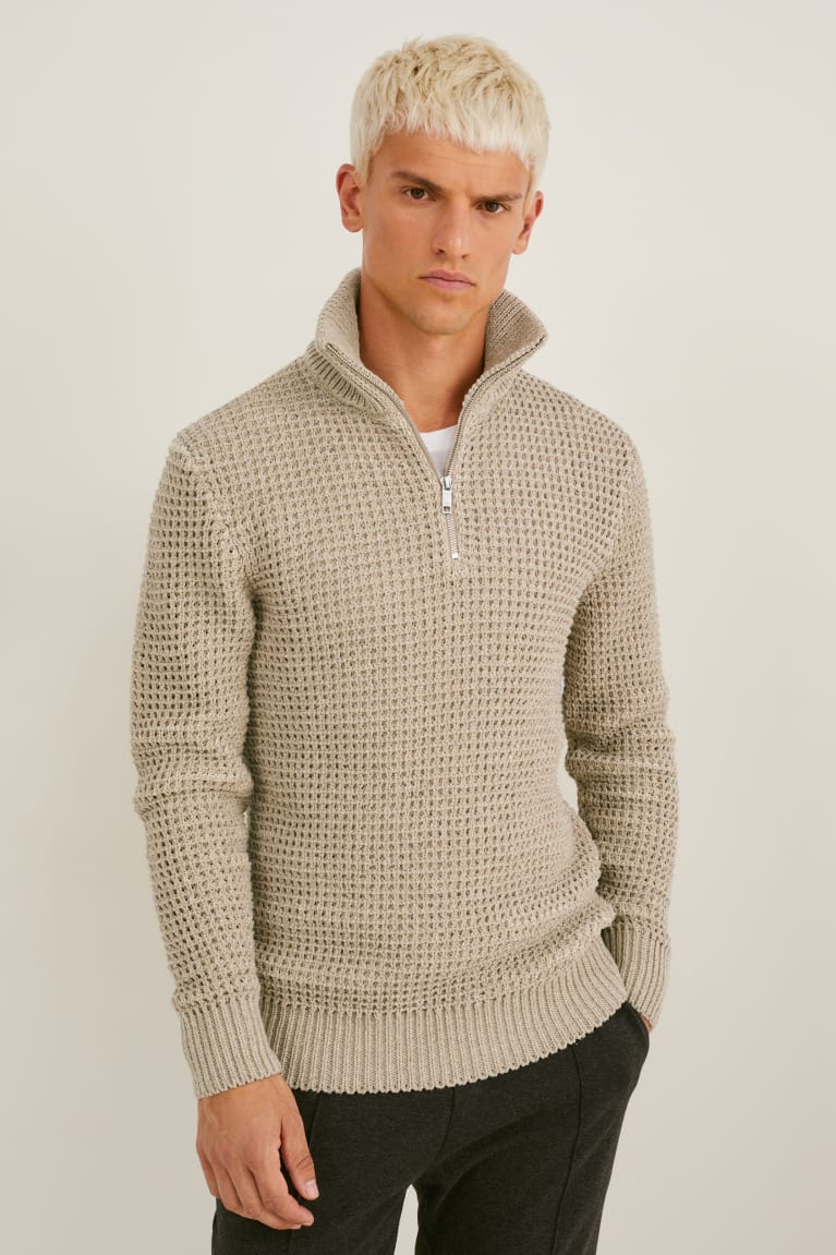 Beige C&A Men's Jumper | ZJFEP-6583