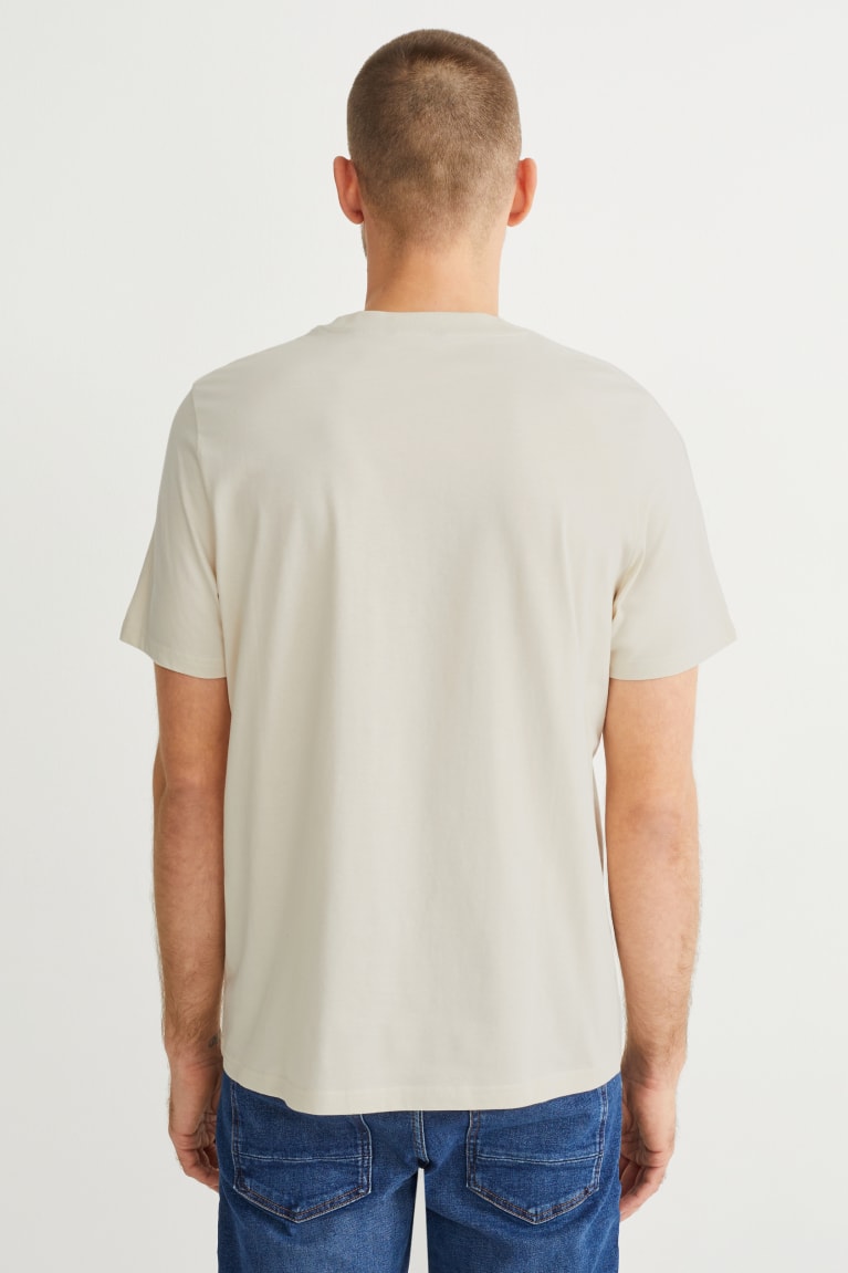 Beige C&A Men's T-shirts | STHOX-4130