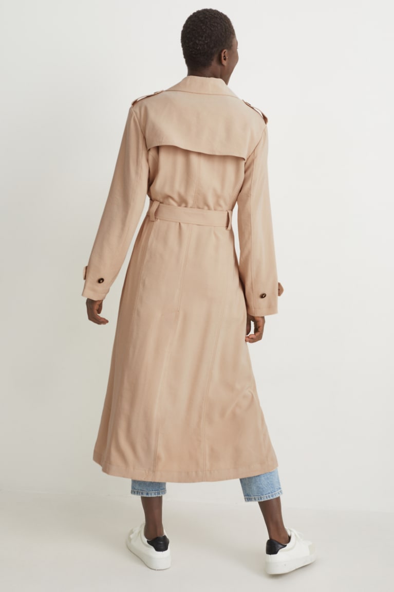 Beige C&A Trench With Lenzing™ Ecovero™ Women's Jackets | FYMKW-9043