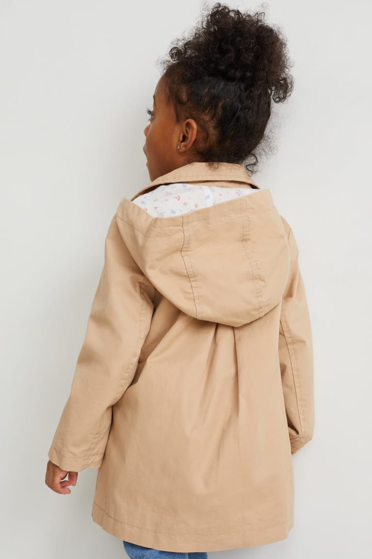 Beige C&A With Hood Girls' Jackets | BOXKY-3720