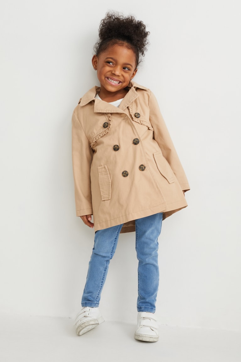 Beige C&A With Hood Girls\' Jackets | BOXKY-3720