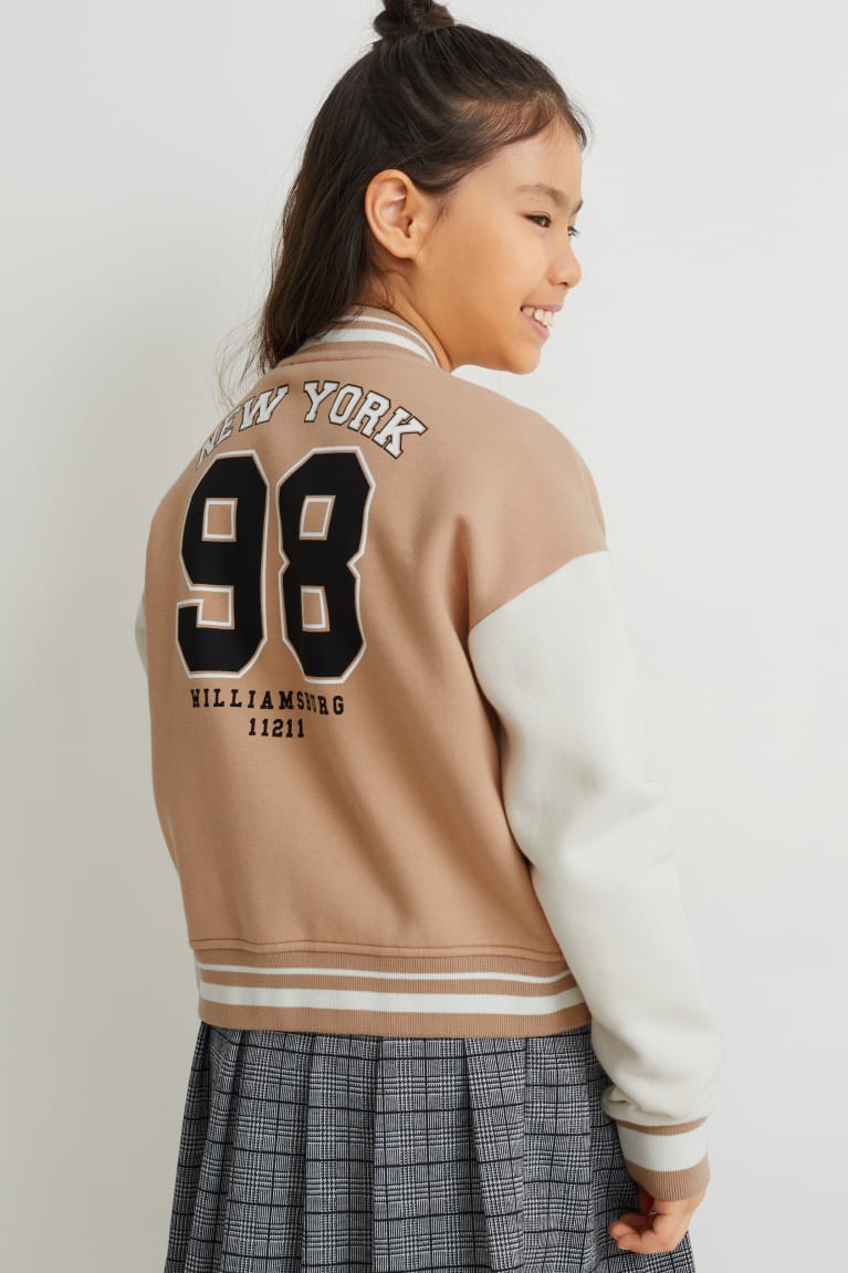 Beige C&A Zip-through Girls' Sweatshirts | EKAWP-7049