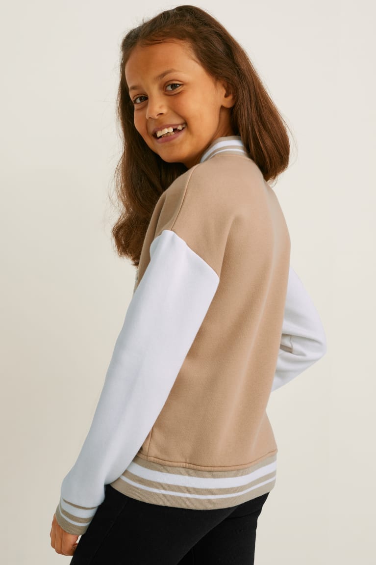 Beige C&A Zip-through Girls' Sweatshirts | LZYPS-1769