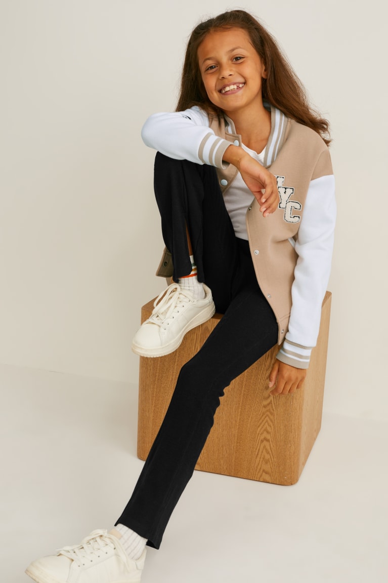 Beige C&A Zip-through Girls' Sweatshirts | LZYPS-1769