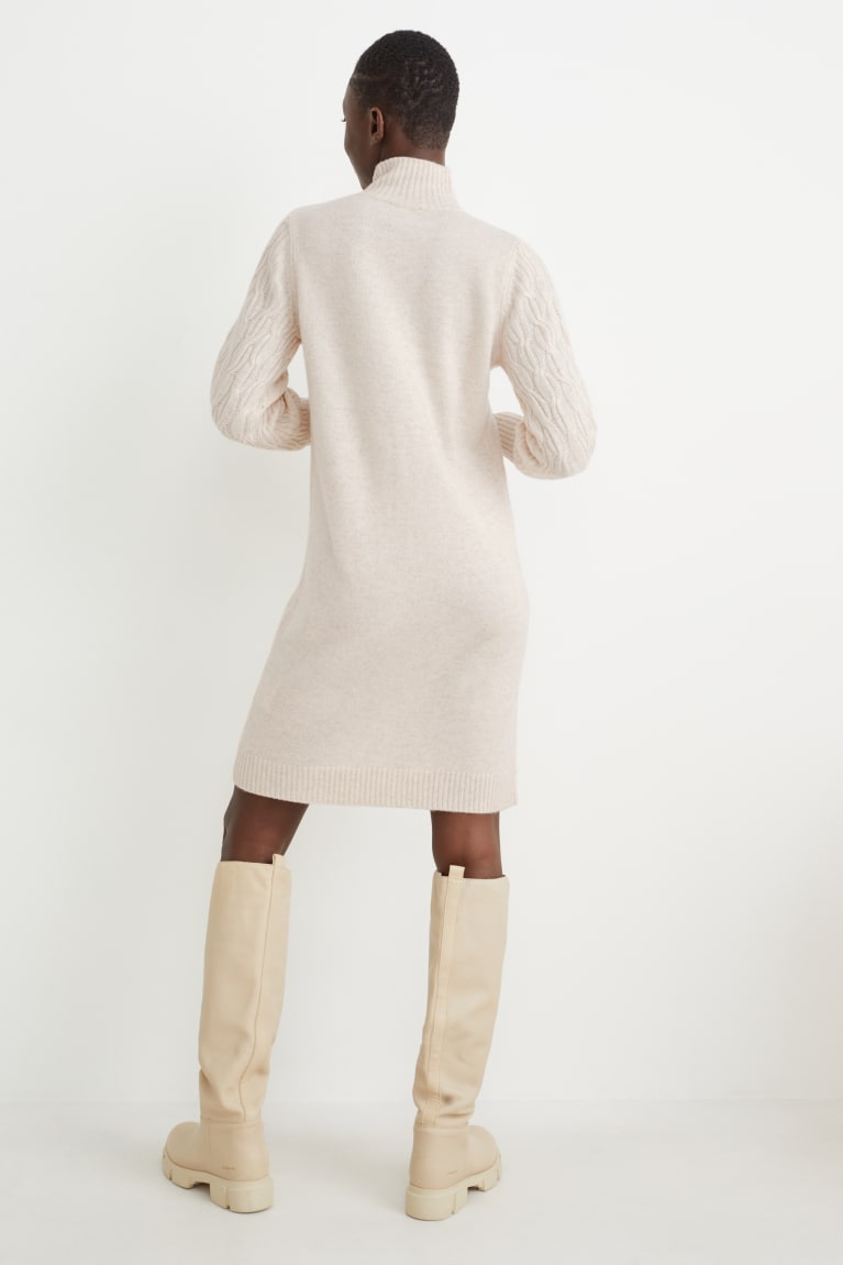 Beige Melange C&A Cashmere Women's Dress | EAXUG-7926