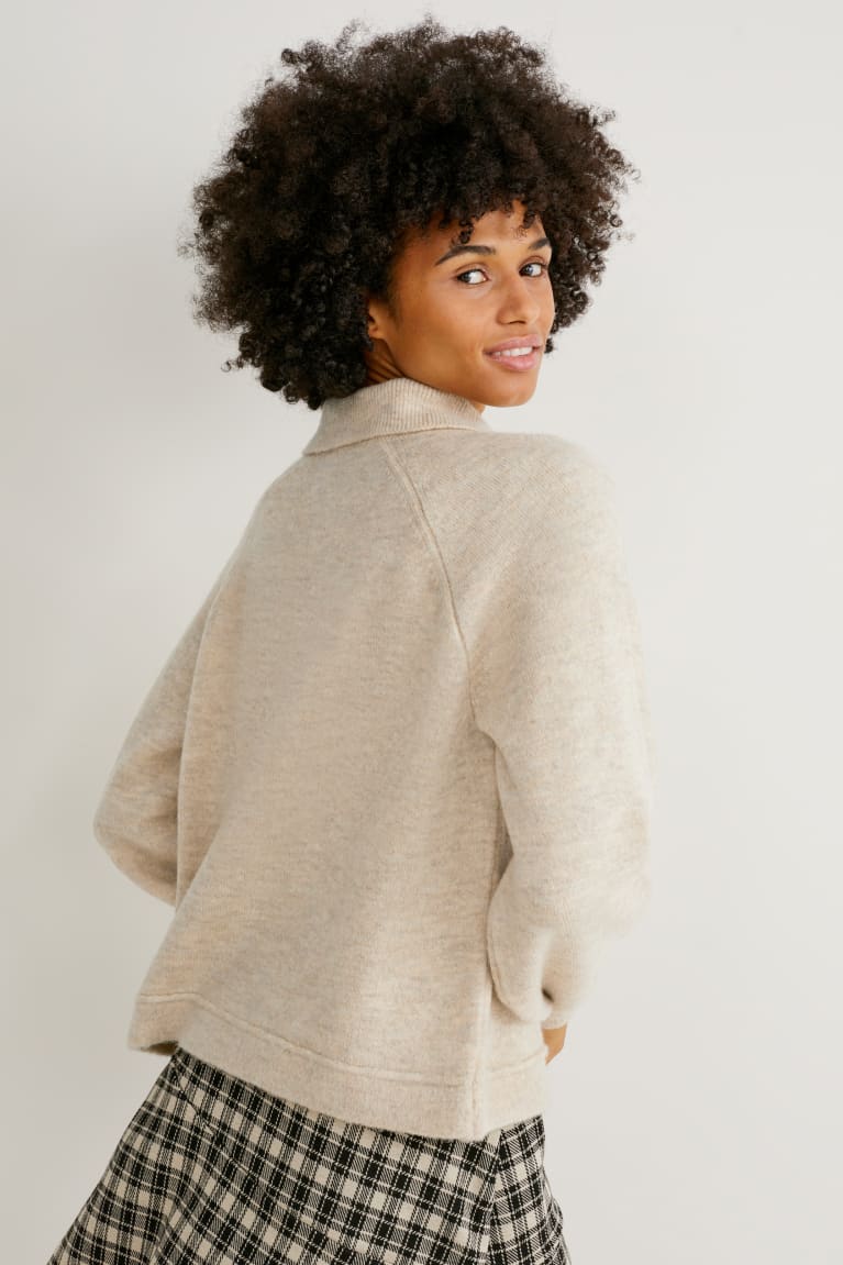 Beige Melange C&A Recycled Women's Cardigan | MSGVF-1985