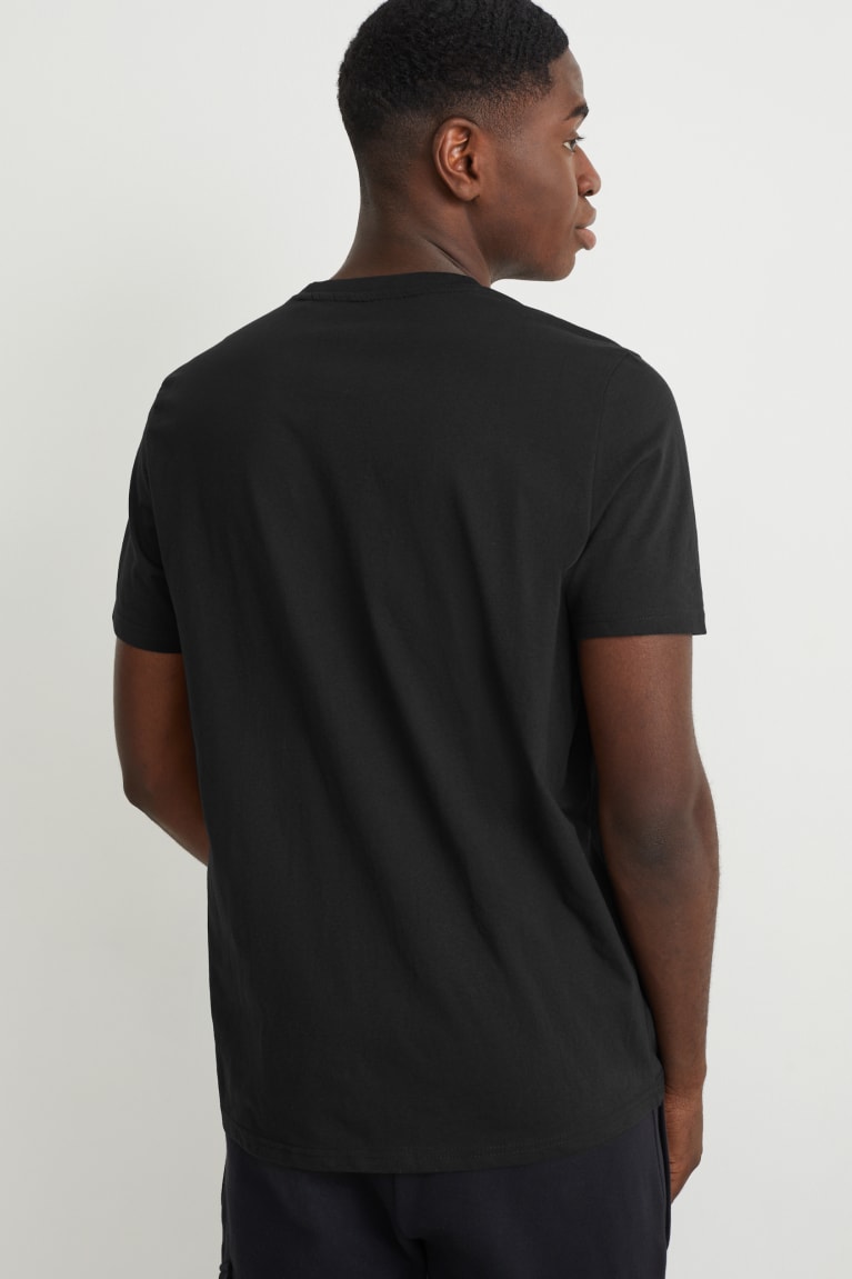 Black C&A Active Men's Top | KUBFW-0879