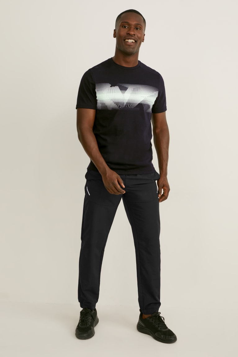 Black C&A Active Men's Top | MSWYQ-7654