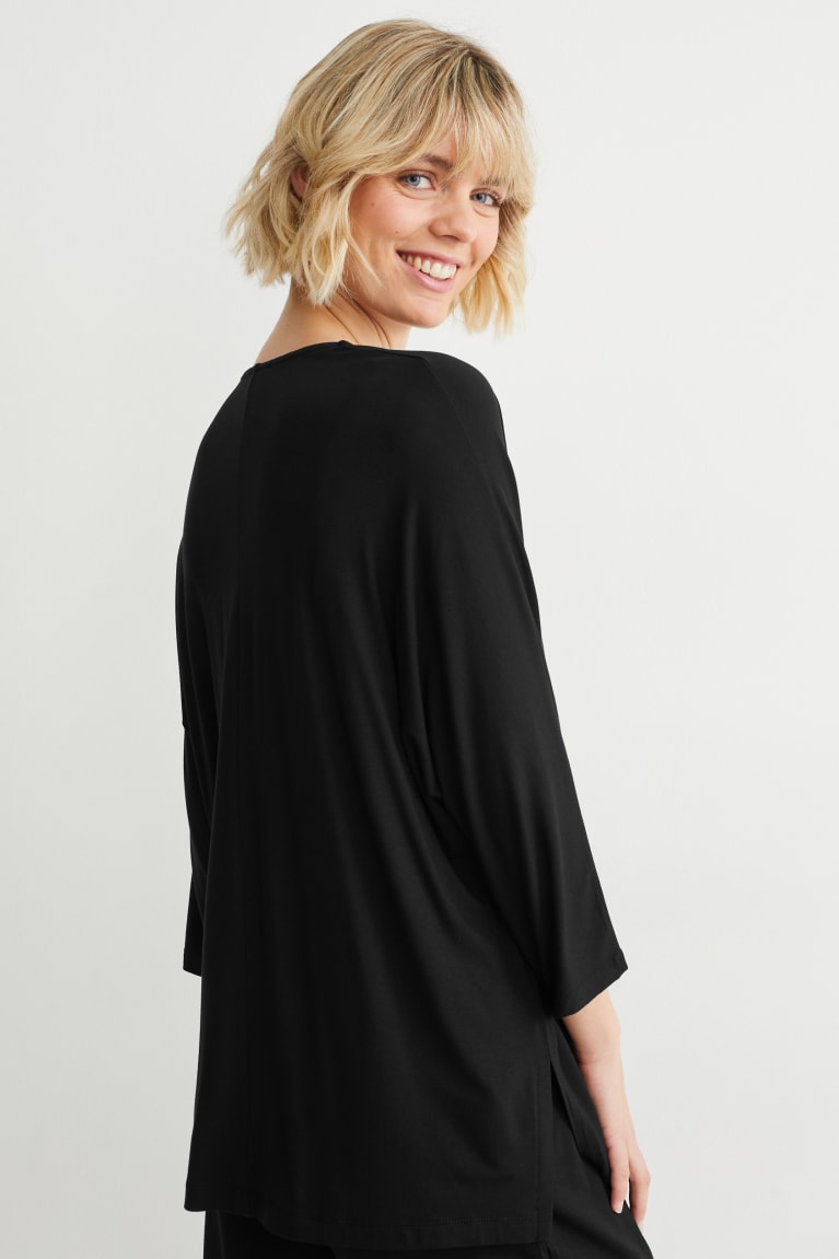 Black C&A Basic With Lenzing™ Ecovero™ Women's Cardigan | WFSMN-7982