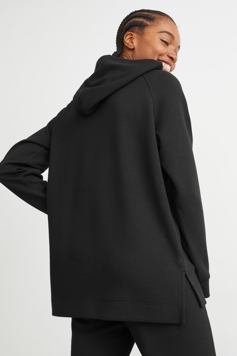 Black C&A Basic Women's Hoodie | UTCIK-8291