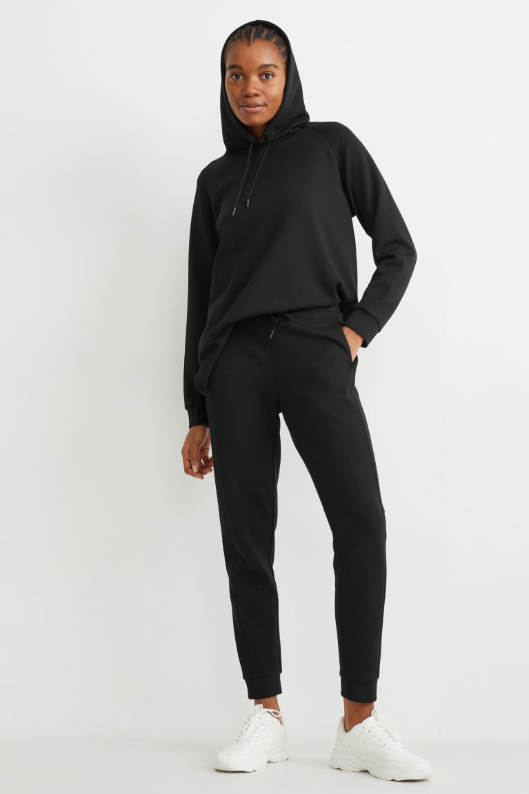 Black C&A Basic Women's Hoodie | UTCIK-8291