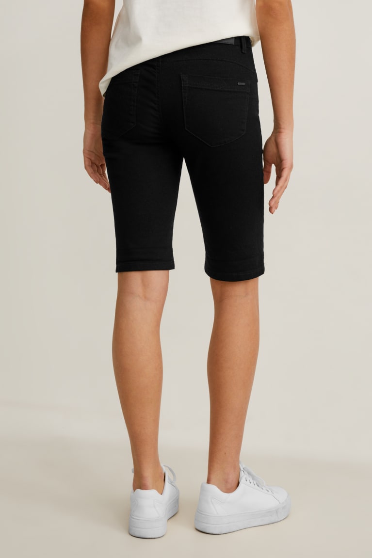 Black C&A Bermuda Malia Women's Trousers | GKHDN-0751