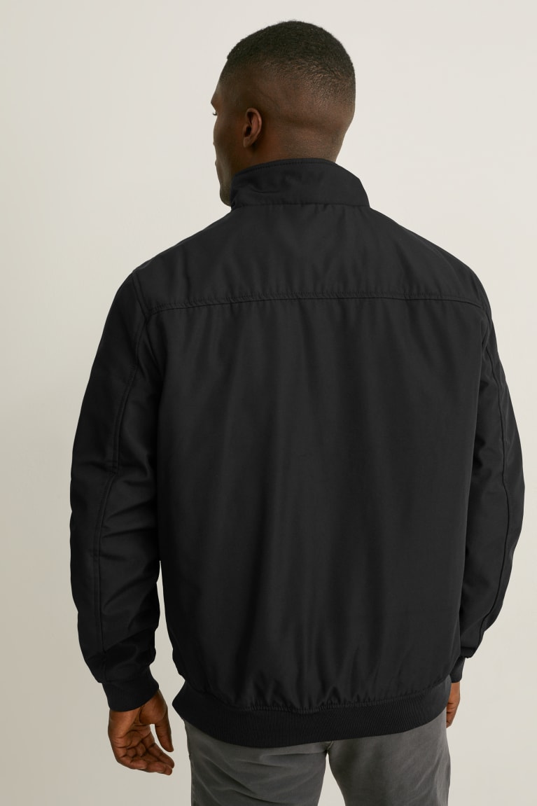 Black C&A Bomber Men's Jackets | BOULC-8713