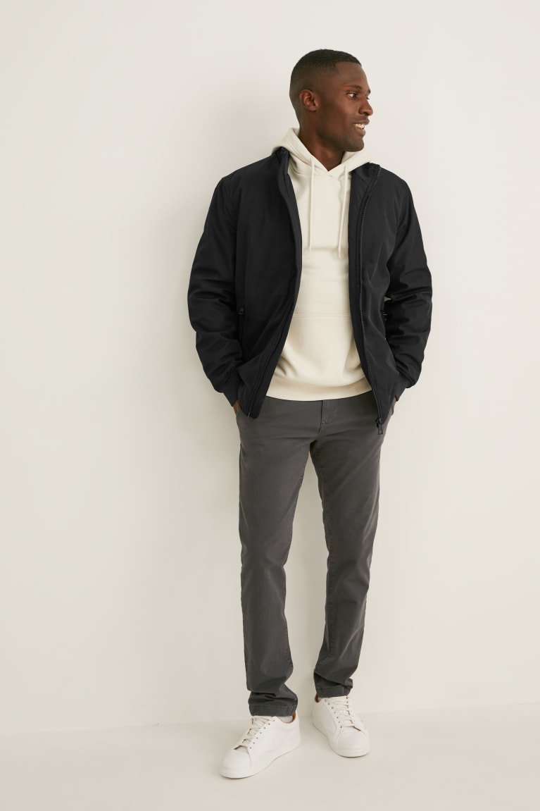 Black C&A Bomber Men's Jackets | BOULC-8713