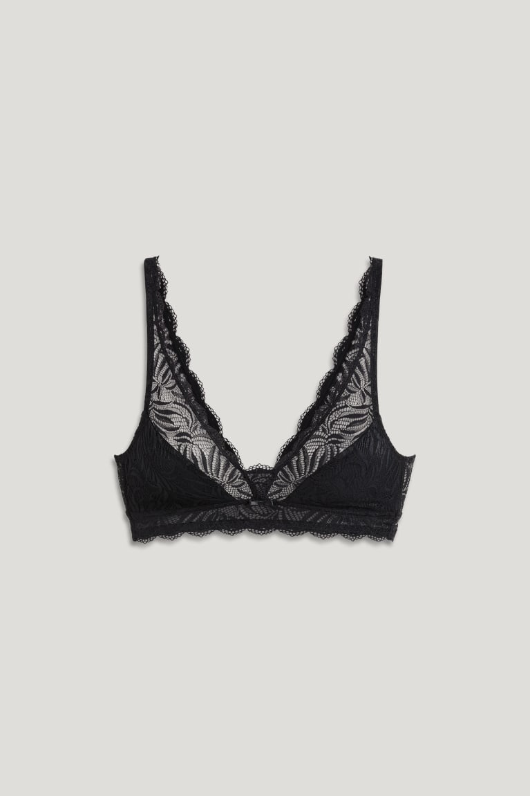 Black C&A Bralette Women's Underwear | XWFML-9830