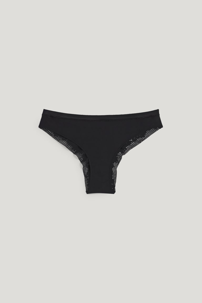 Black C&A Briefs Women's Underwear | IVWFT-0435