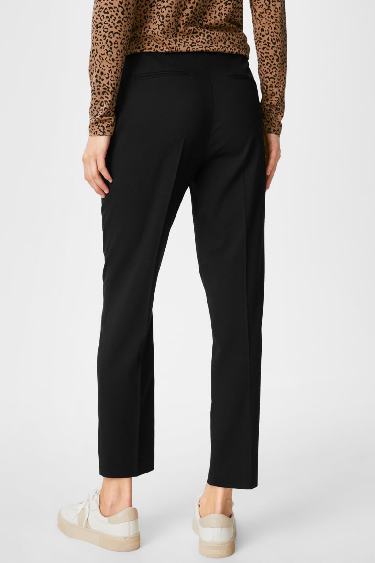 Black C&A Business Classic Slim Fit Recycled Women's Trousers | EIBWR-7968