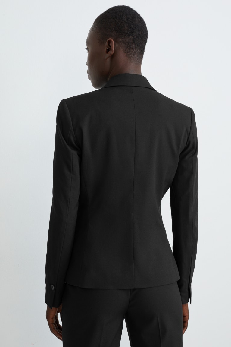 Black C&A Business Fitted Recycled Women's Blazers | HKJAB-6904