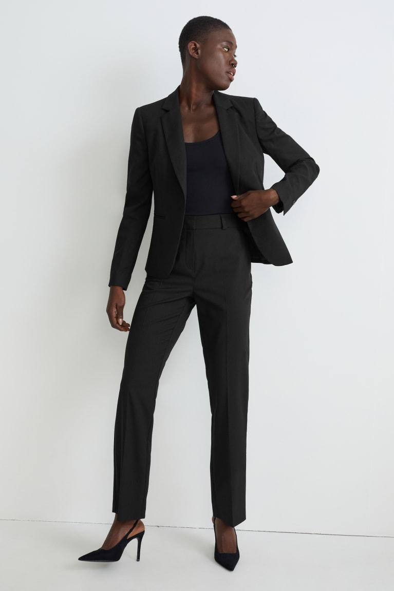 Black C&A Business Fitted Recycled Women's Blazers | HKJAB-6904