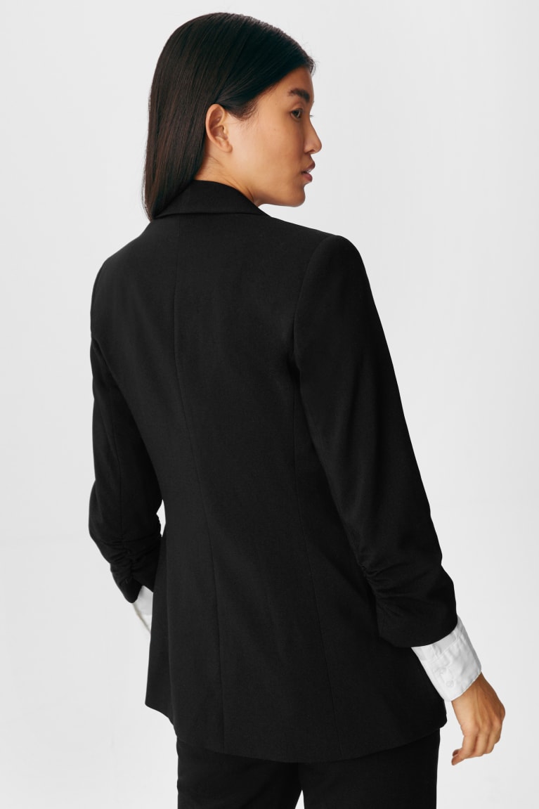 Black C&A Business Fitted Recycled Women's Blazers | LDEQT-7289