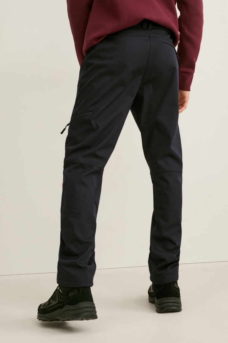 Black C&A Cargo Men's Trousers | HORQZ-7489