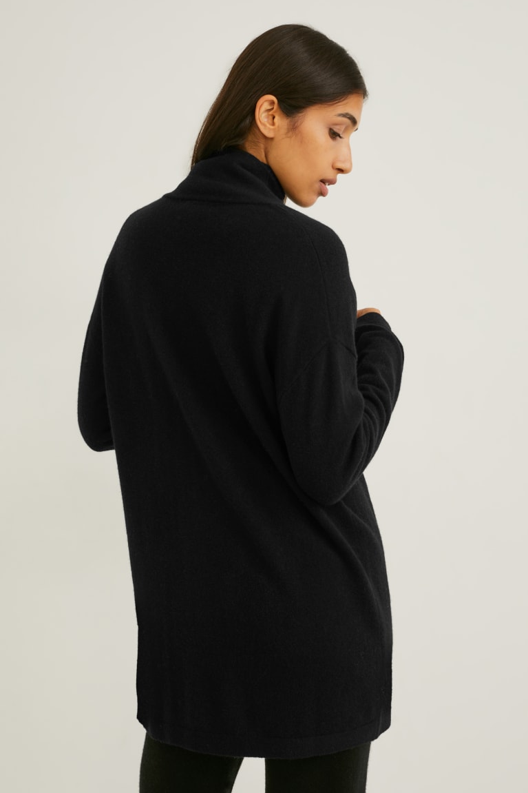 Black C&A Cashmere Women's Cardigan | NEHZV-3728