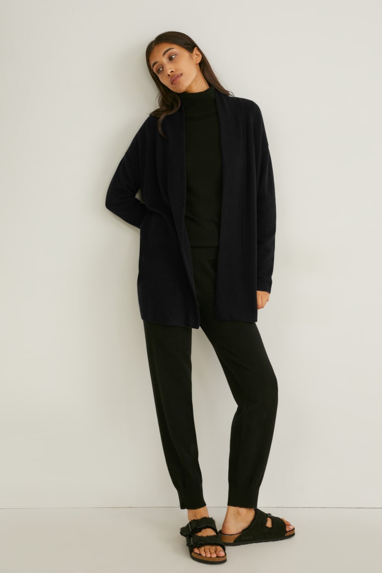 Black C&A Cashmere Women's Cardigan | NEHZV-3728