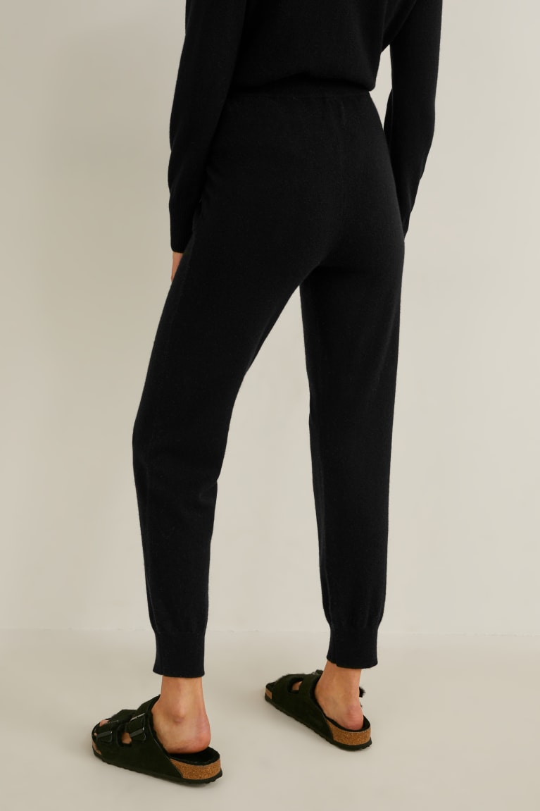 Black C&A Cashmere Women's Trousers | AGSDB-7205