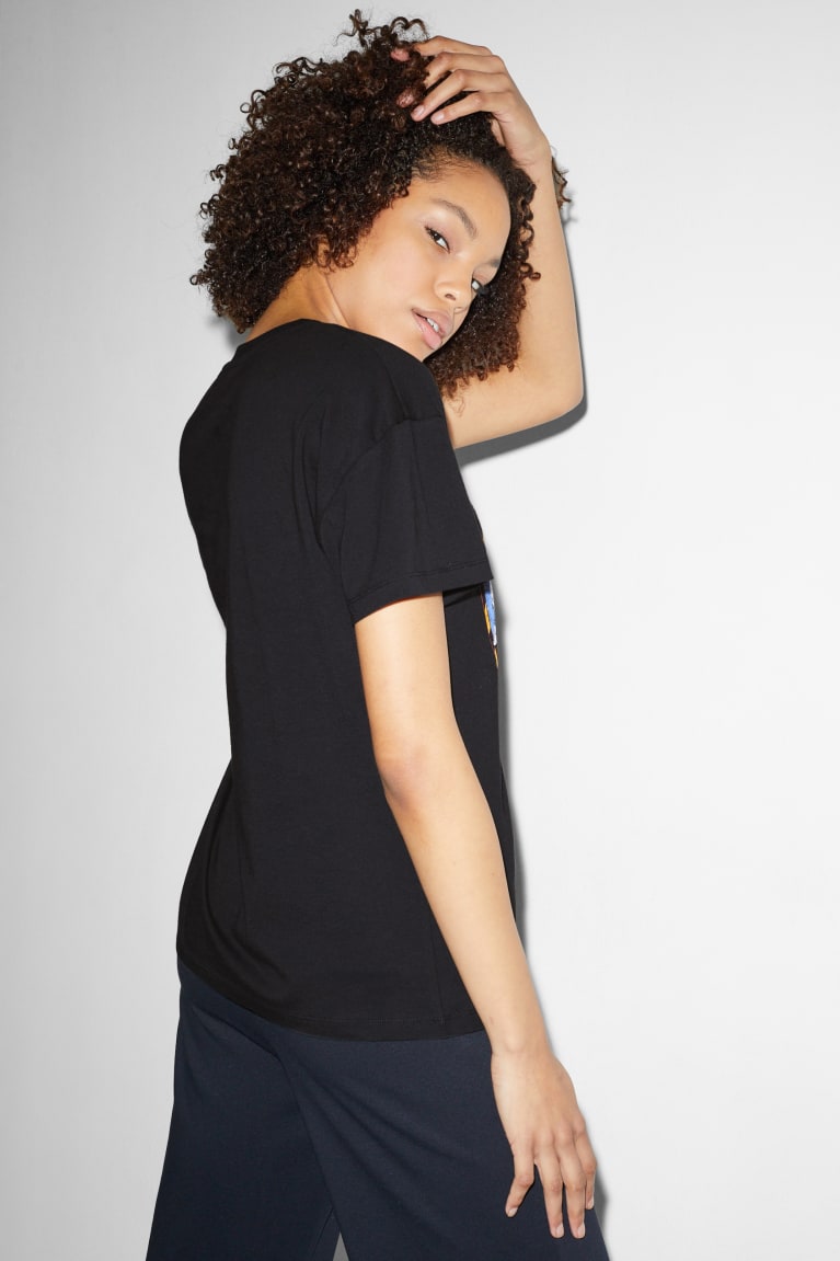 Black C&A ClockhouseScorpions Women's T-shirts | BWSJX-5478