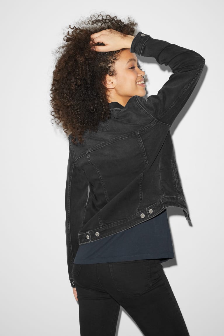 Black C&A Clockhouse Denim Women's Jackets | HJXRT-7615