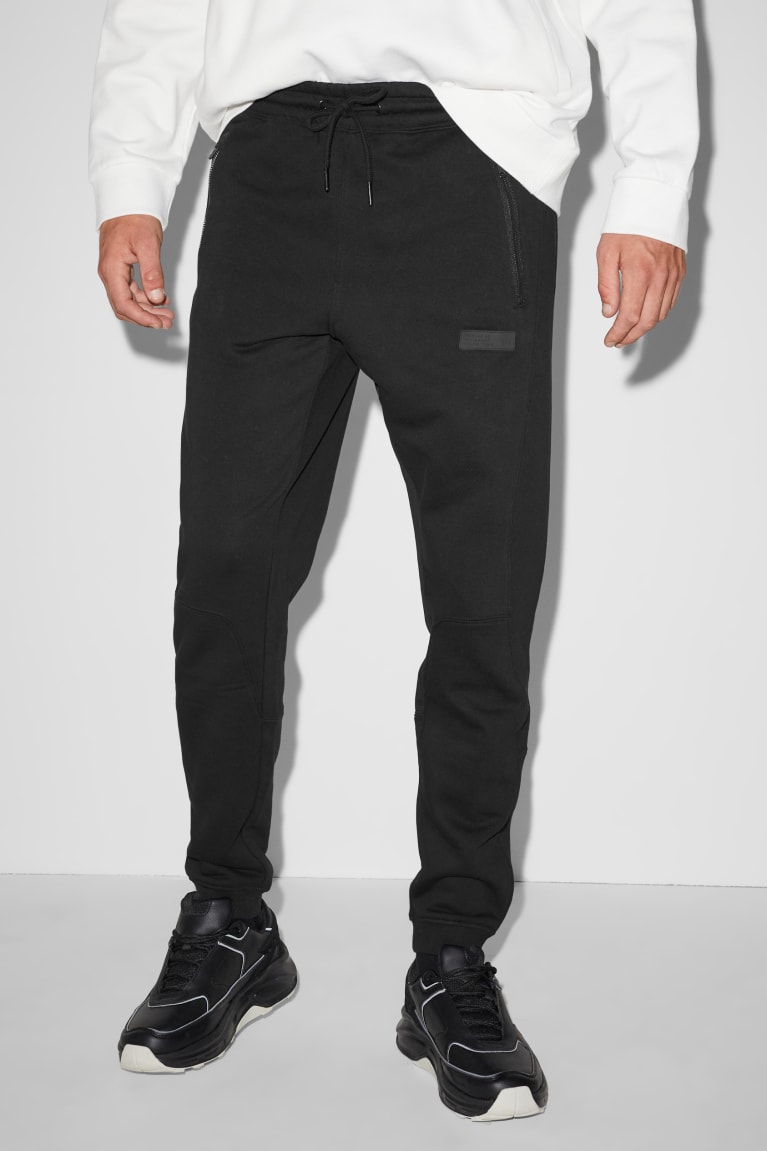 Black C&A Clockhouse Joggers Men's Trousers | RPCOE-0251