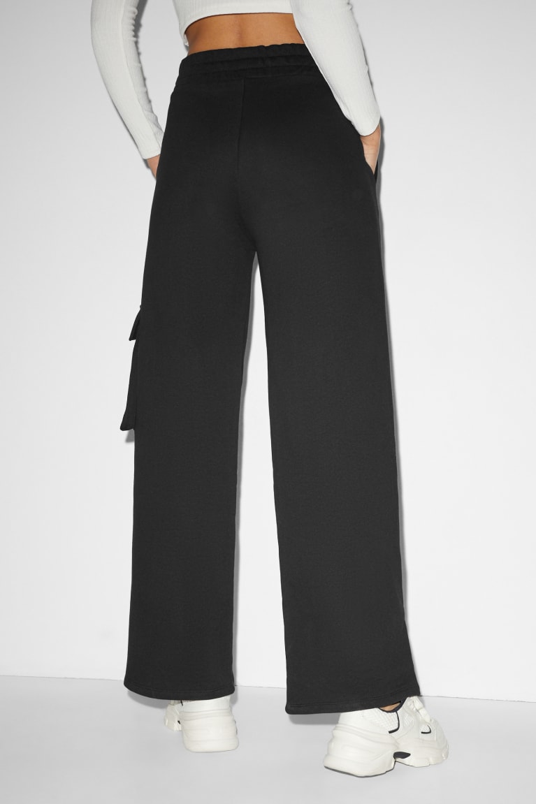 Black C&A Clockhouse Joggers Women's Trousers | YWMGU-7508