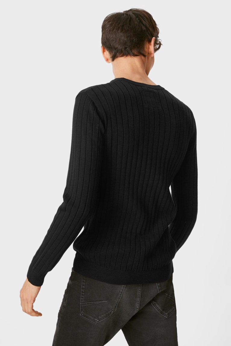 Black C&A Clockhouse Men's Jumper | LTHDB-7239