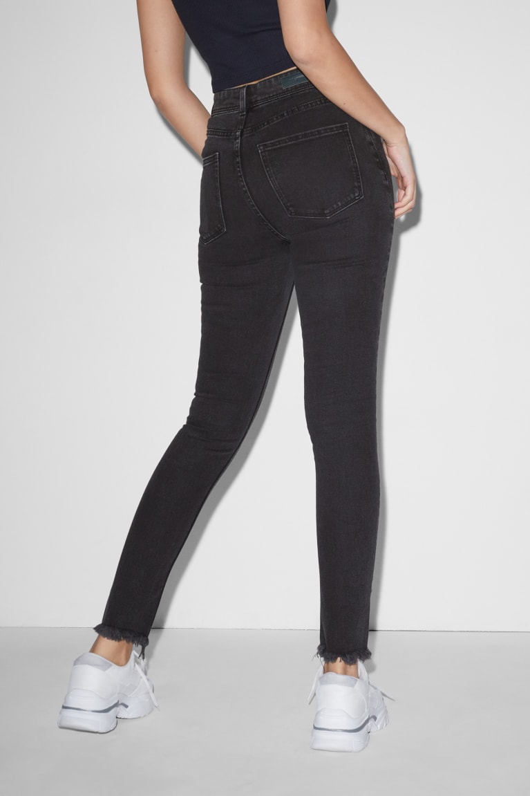 Black C&A Clockhouse Skinny High Waist Lycra® Women's Jeans | XSAIM-9316