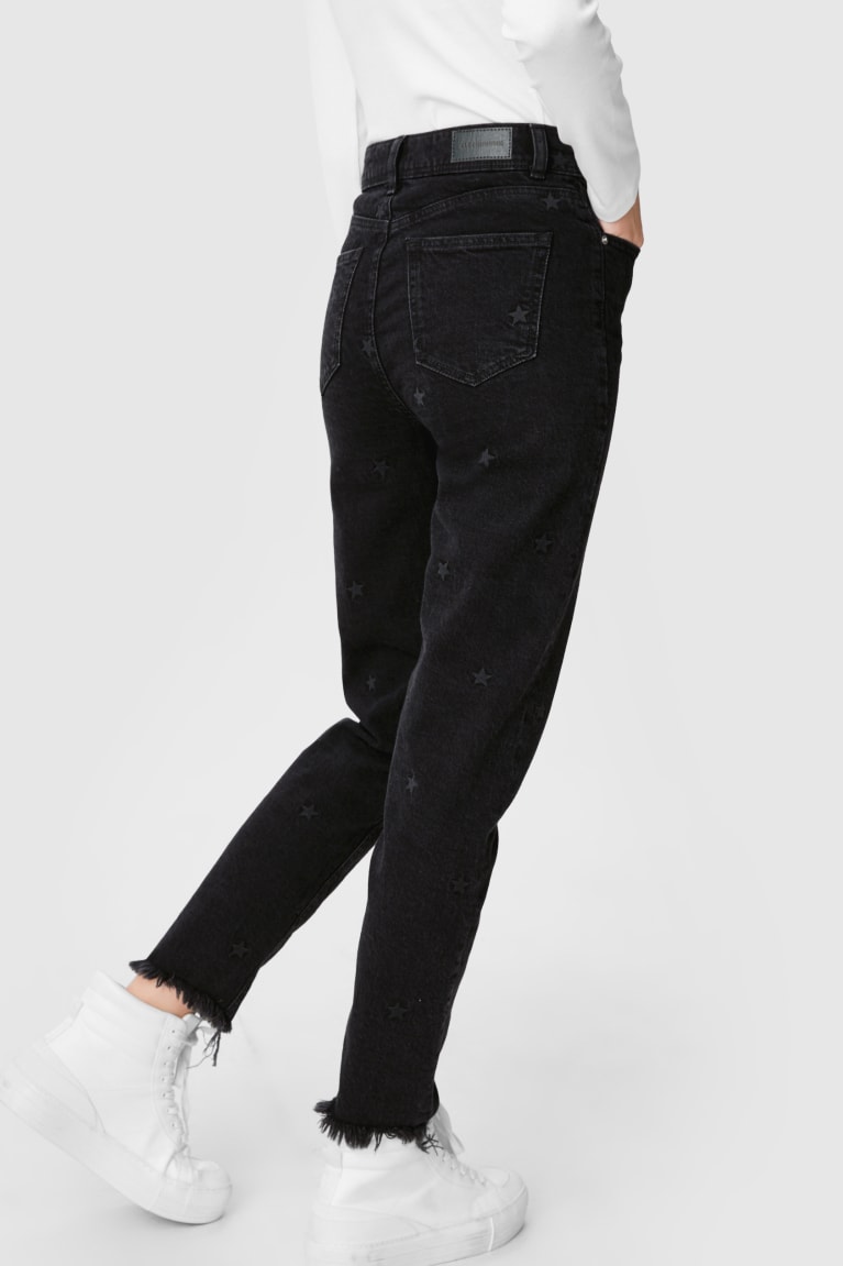 Black C&A Clockhouse Slim Ankle Women's Jeans | UINLA-0614