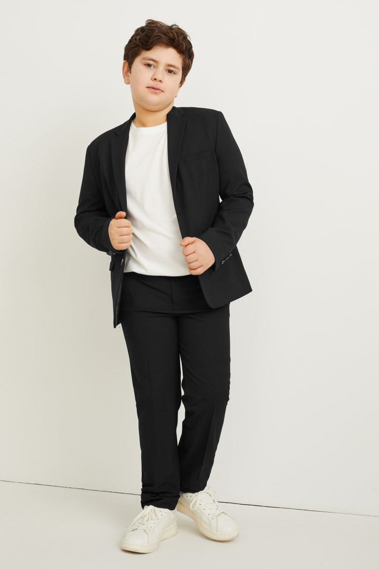 Black C&A Extended Sizes Mix-and-match Tailored Stretch Lycra® Girls' Jackets | OIWAR-2934