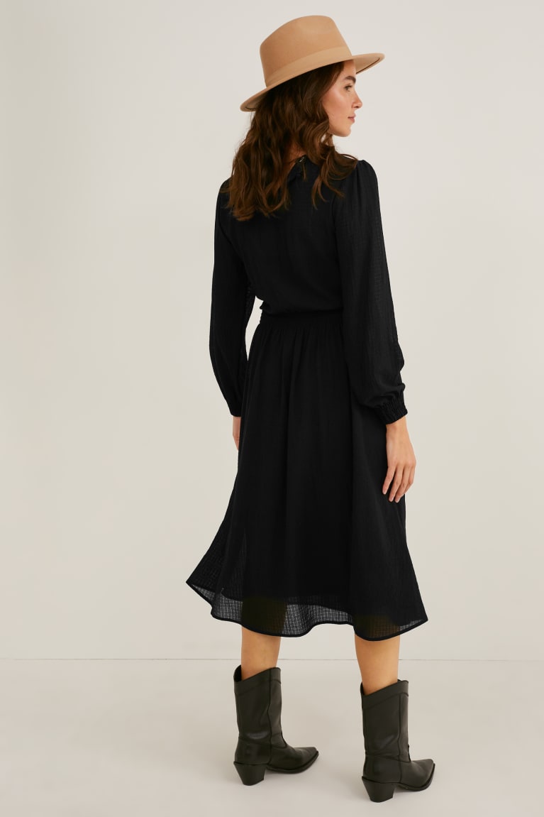 Black C&A Fit & Flare Women's Dress | BXPGN-1879