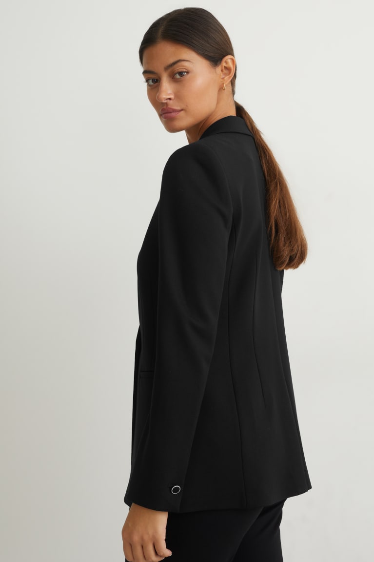 Black C&A Fitted Lenzing™ Ecovero™ Women's Blazers | HRCTL-6251