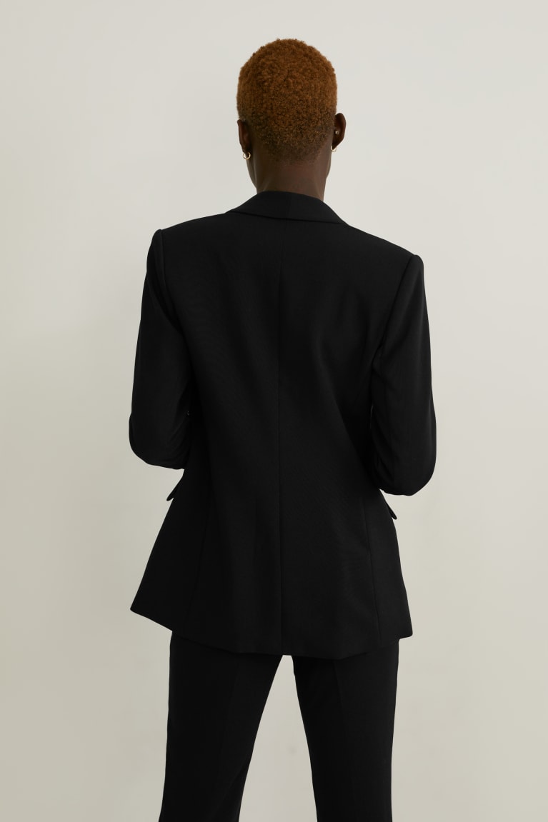 Black C&A Fitted Recycled Women's Blazers | FQTZB-9182