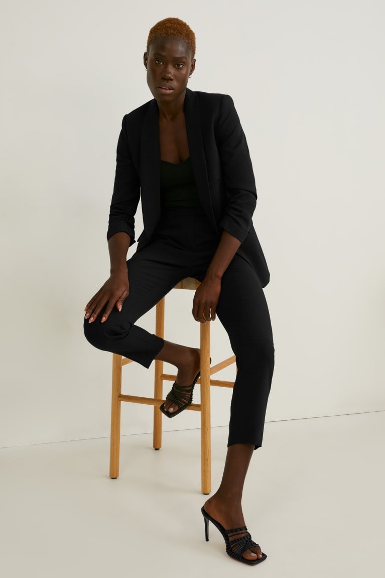 Black C&A Fitted Recycled Women's Blazers | FQTZB-9182