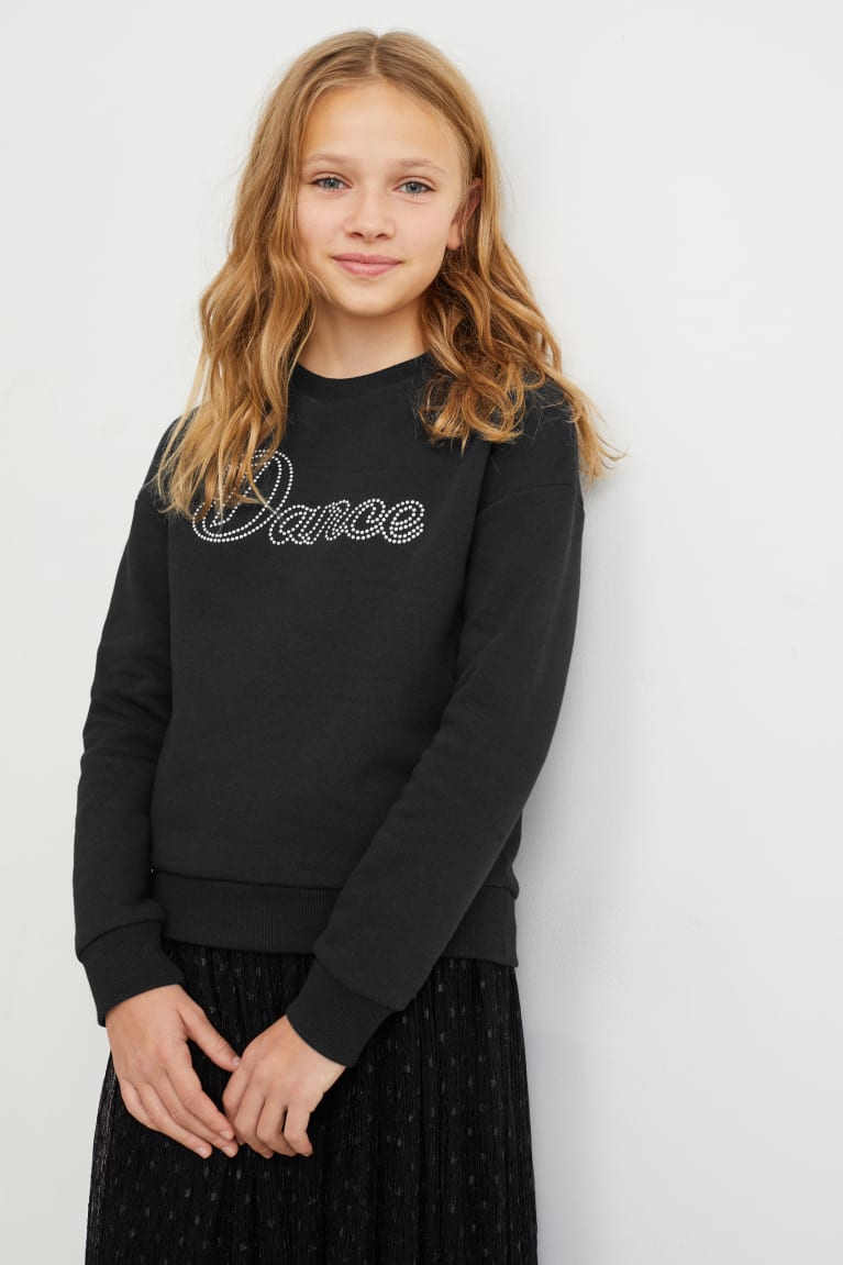 Black C&A Girls' Sweatshirts | ACBKO-1265