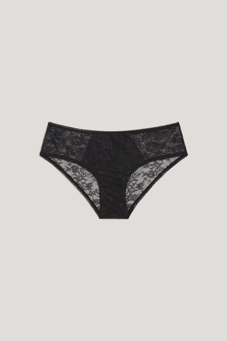 Black C&A Hipster Briefs Women's Underwear | VWUBJ-9078