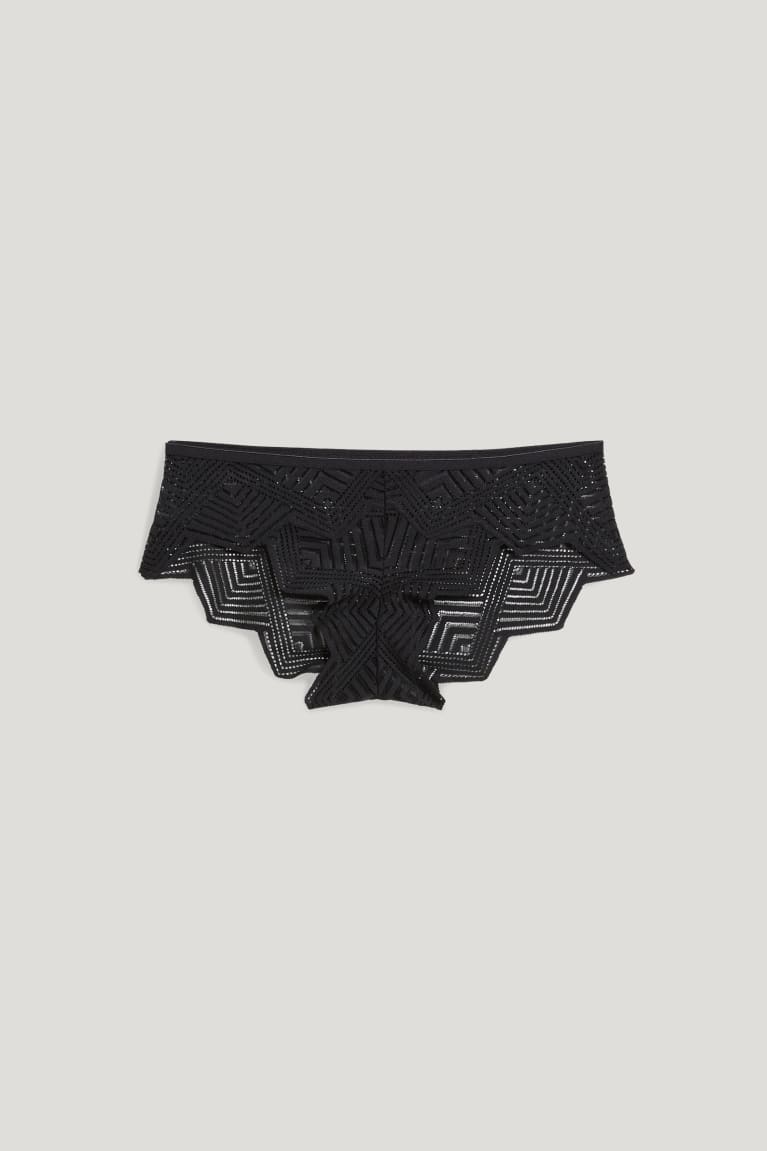 Black C&A Hipster Briefs Women's Underwear | YOFME-3481