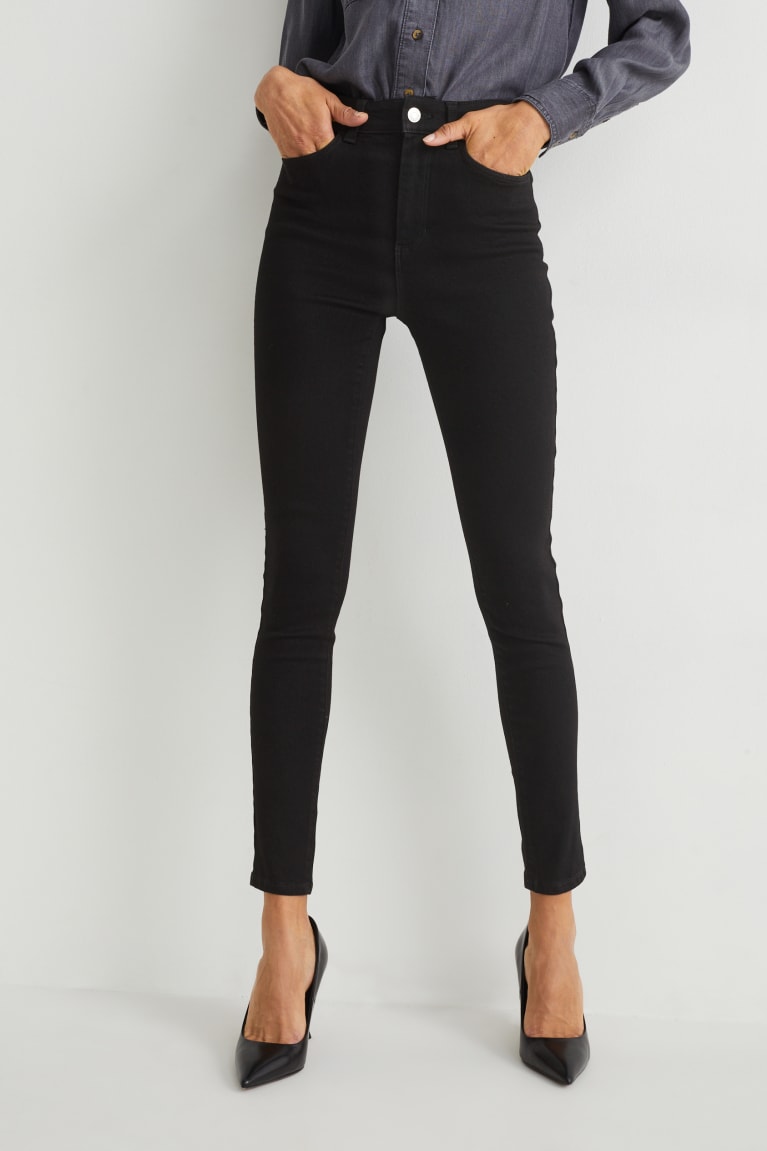 Black C&A Jegging High Waist Women's Jeans | BHYNV-8297