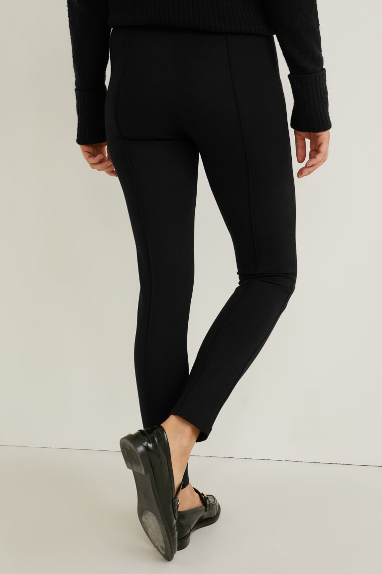 Black C&A Jersey Slim Fit With Lenzing™ Ecovero™ Women's Trousers | NRFDQ-5769