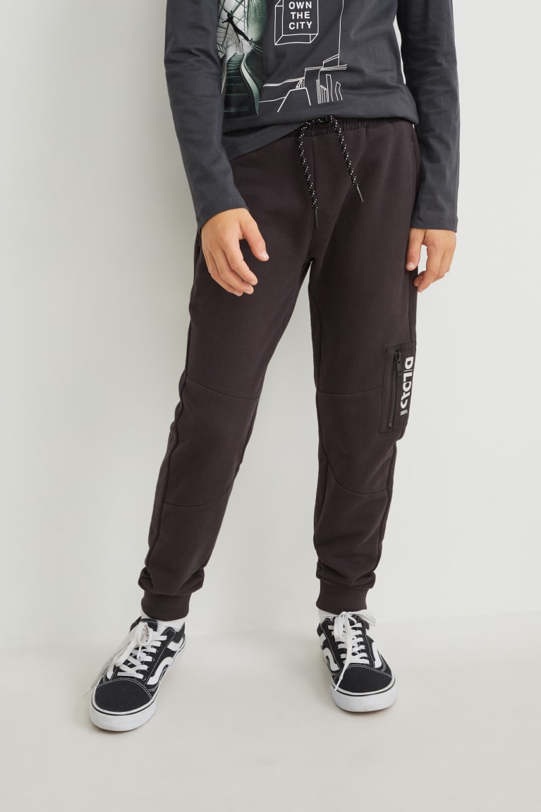 Black C&A Joggers Boys' Trousers | HMOZT-1680