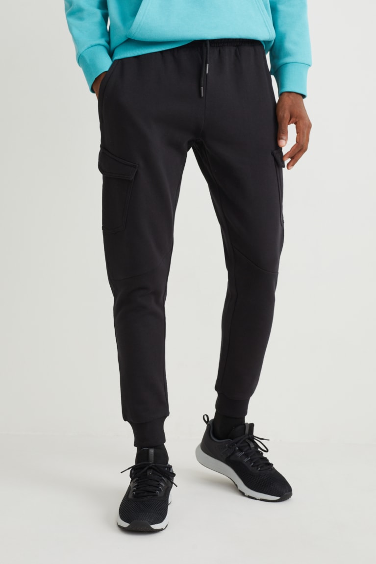 Black C&A Joggers Men's Trousers | OADRS-9065