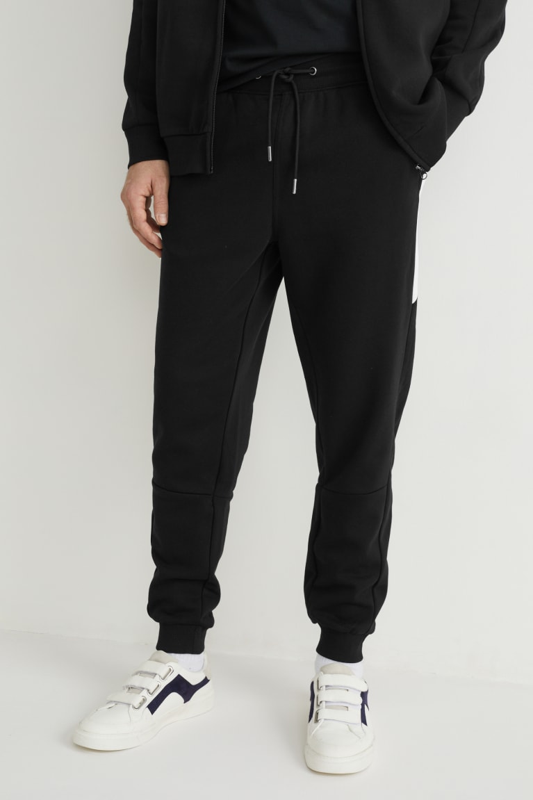 Black C&A Joggers Men's Trousers | UFZKE-8542