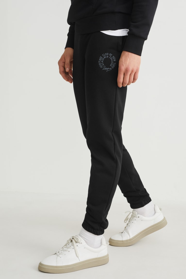 Black C&A Joggers Men's Trousers | YRWMI-1297