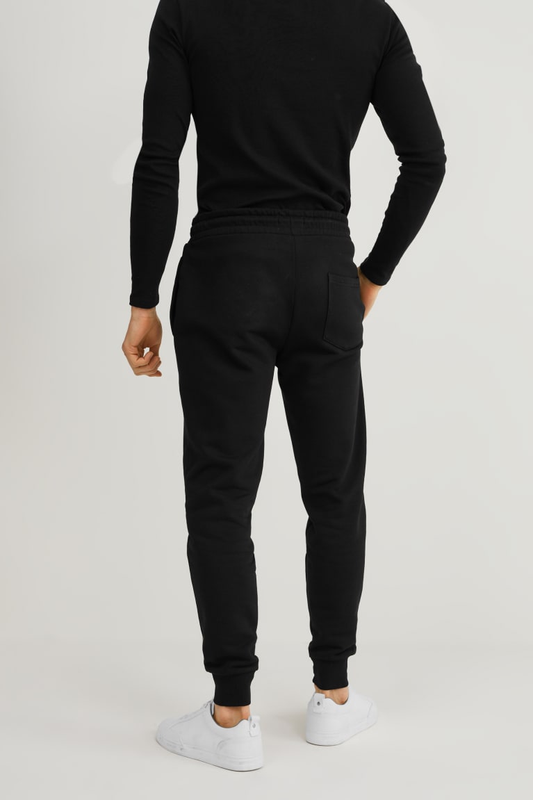 Black C&A Joggers Organic Cotton Men's Trousers | FULIB-6701